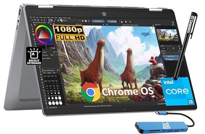 HP Chromebook Plus x360 14b - 2 in 1 Touchscreen Laptop